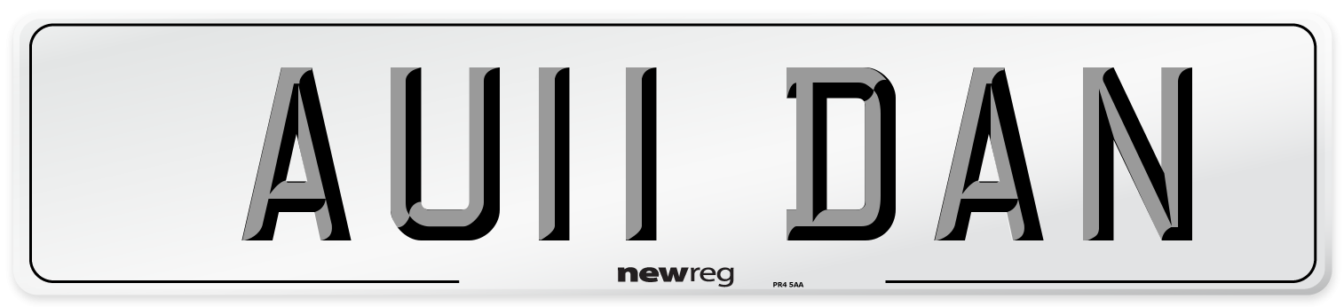 AU11 DAN Number Plate from New Reg